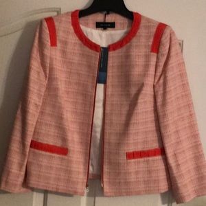 Sassy apricot and white jacket!